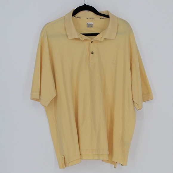 7 Columbia Yellow Polo Shirt Men Size  XXL - Picture 6 of 6